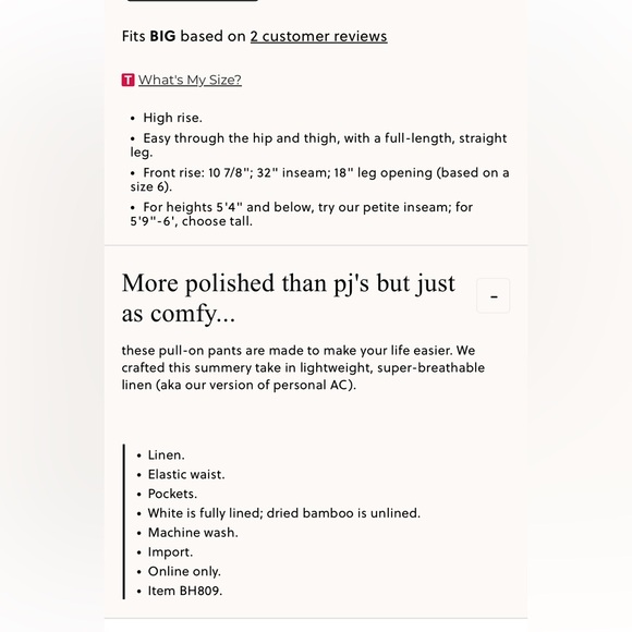 J. Crew full length pull on linen pant in size 4 Tall - Picture 2 of 7